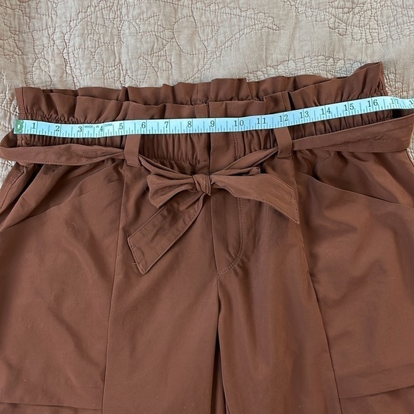 ATHLETA Skyline Rust Color Stretch Belted Casual Pull-on Ankle Pants Size 12 - Picture 13 of 15